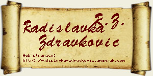 Radislavka Zdravković vizit kartica
